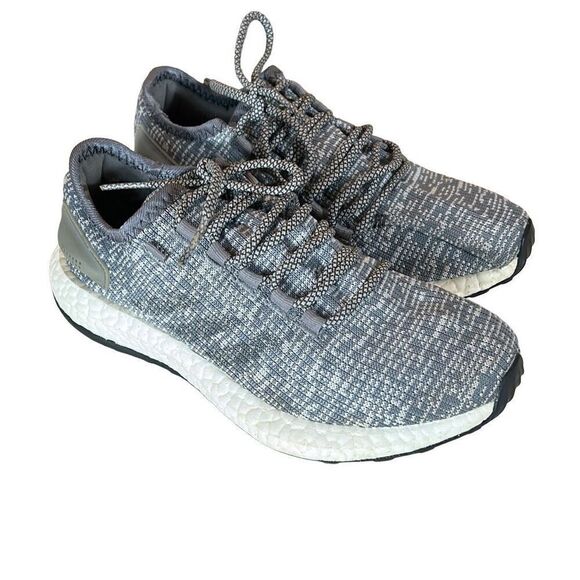 Adidas PureBoost Grey Marathon Men's Running Shoes Size 6 - Picture 4 of 9